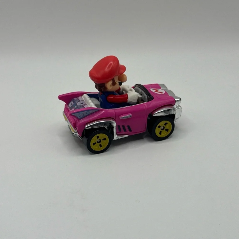Mario Pink Racer Toy Car with Character Figure